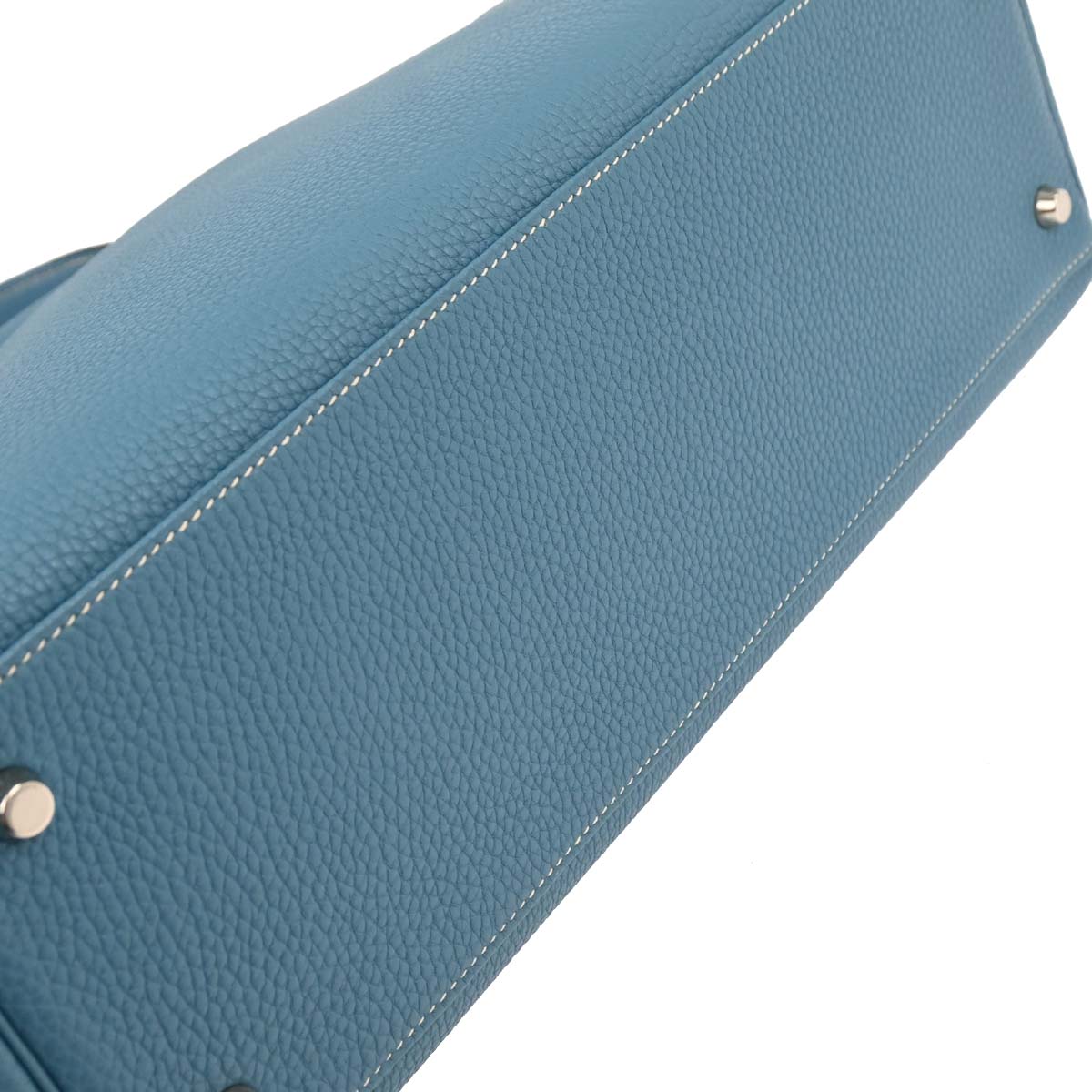 Hermes Blue Jean Togo Kelly 35 Retourne 2way Shoulder Handbag