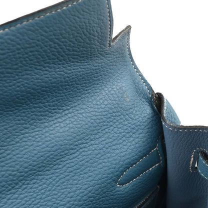 Hermes Blue Jean Togo Kelly 35 Retourne 2way Shoulder Handbag