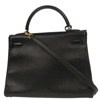 Hermes Black Ardennes Kelly 32 Retourne 2way Shoulder Handbag