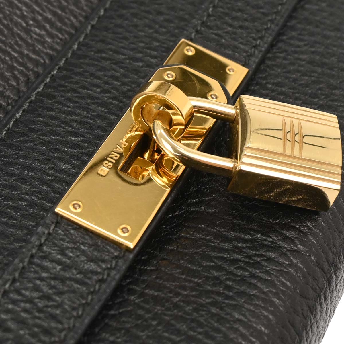 Hermes Black Ardennes Kelly 32 Retourne 2way Shoulder Handbag