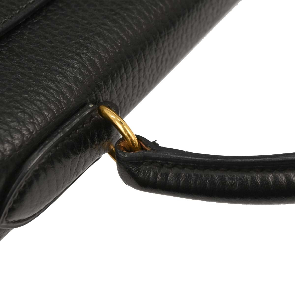Hermes Black Ardennes Kelly 32 Retourne 2way Shoulder Handbag