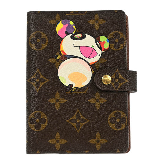 Louis Vuitton Monogram Panda Agenda PM Note Book Cover R20011 Small Good