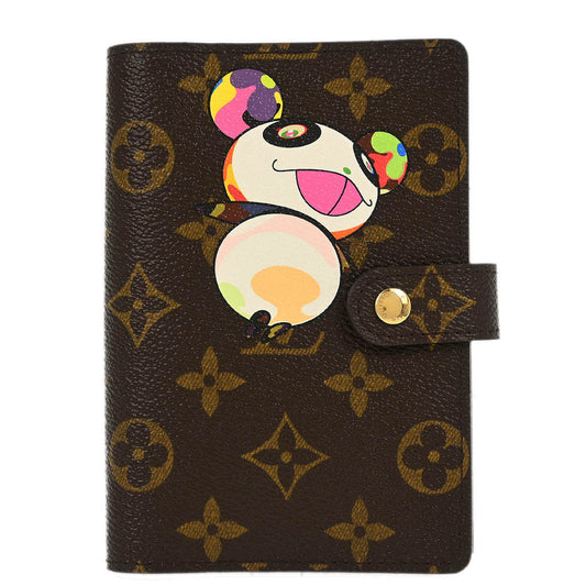 Louis Vuitton Monogram Panda Agenda PM Note Book Cover R20011 Small Good