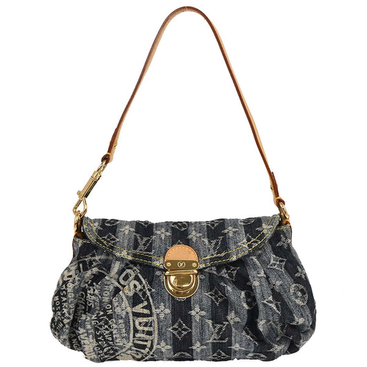 Louis Vuitton Blue Monogram Denim Mini Pleaty Raye Handbag M95333