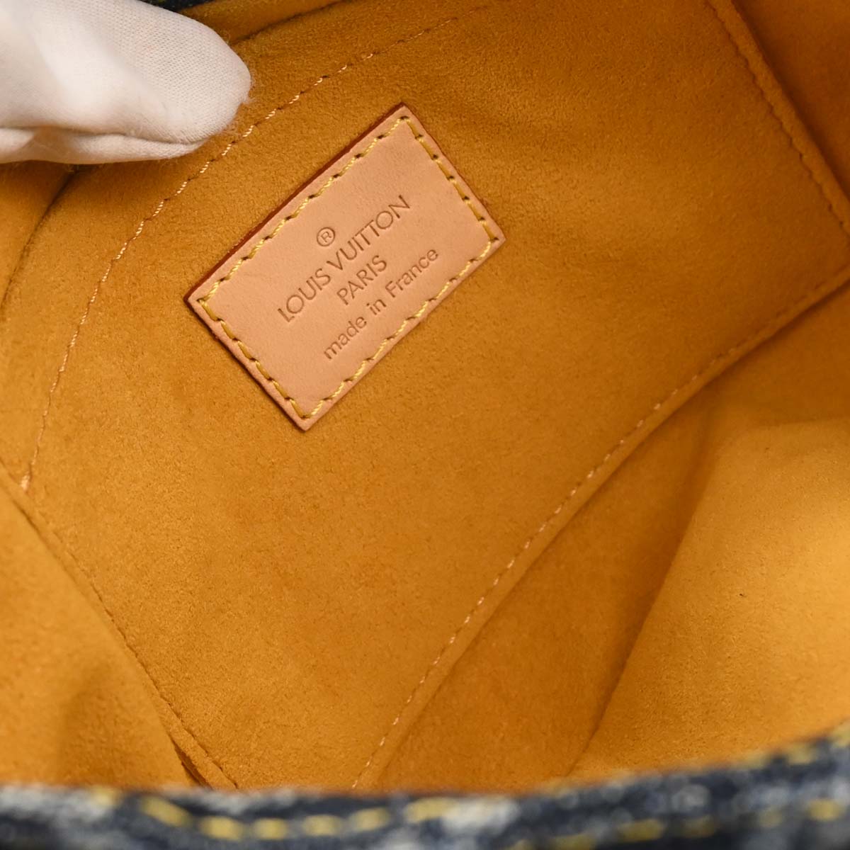 Louis Vuitton Blue Monogram Denim Mini Pleaty Raye Handbag M95333