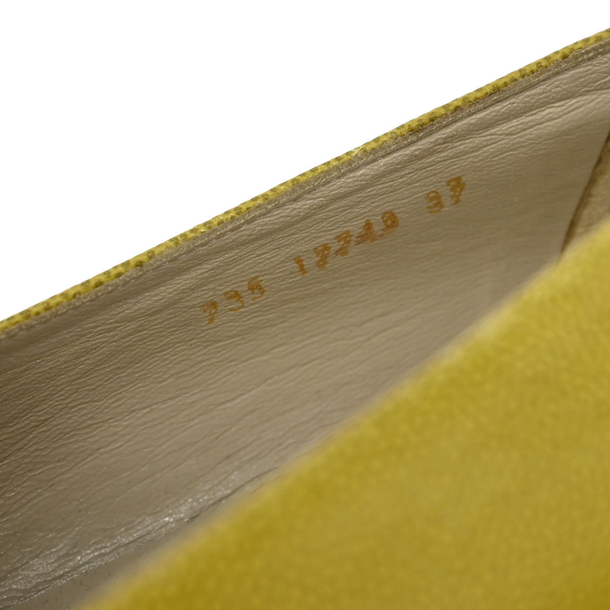 Chanel * Yellow Caviar Shoes Loafers #37