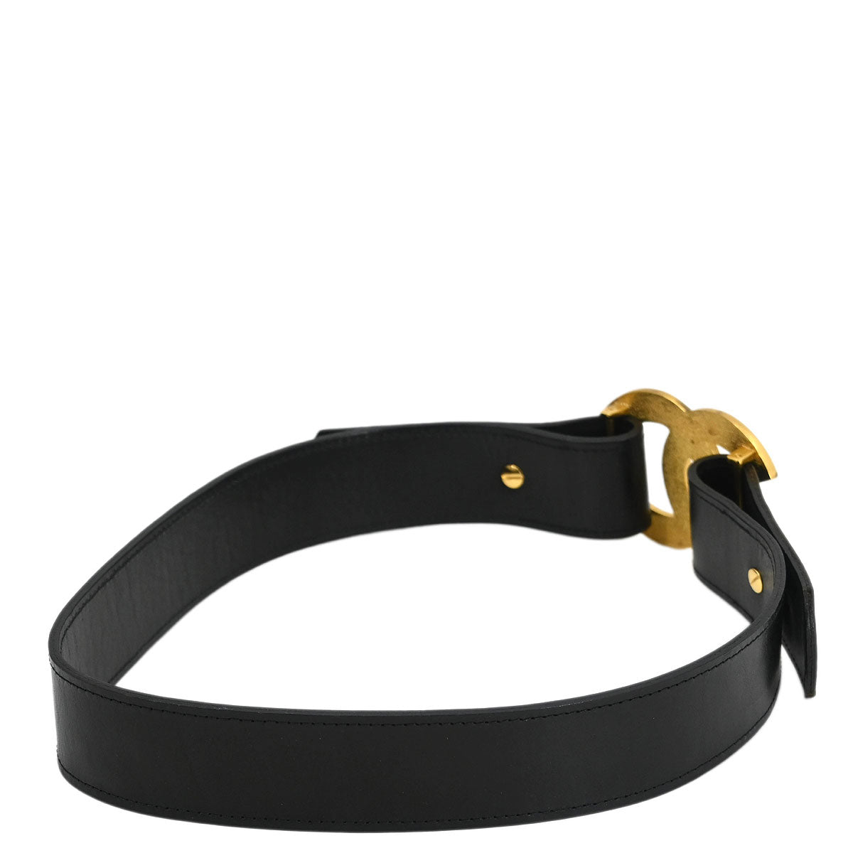 Chanel Belt Black Gold 75/30 96A Small Good