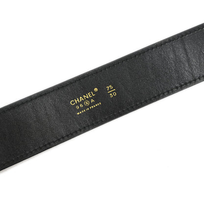 Chanel Belt Black Gold 75/30 96A Small Good