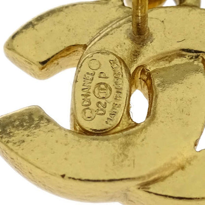 Chanel Dangle Pierced Earrings Gold 02P
