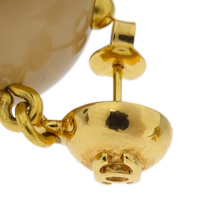 Chanel Dangle Pierced Earrings Gold 00A