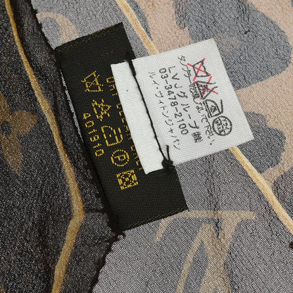 Louis Vuitton Escharpe Monogram Leopard Silk Scarf M72123 Small Good