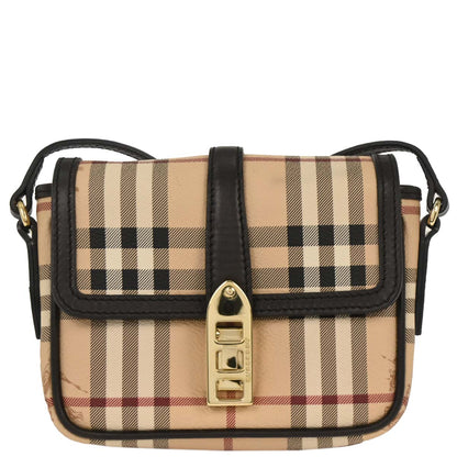 Burberry Beige House Check Shoulder Bag