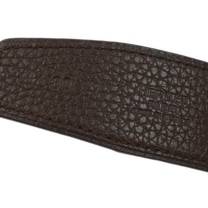 Hermes Brown Togo Box Calf Constance Reversible Belt #80 Small Good