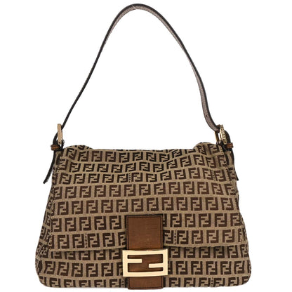 Fendi Brown Zucchino Mamma Baguette Handbag