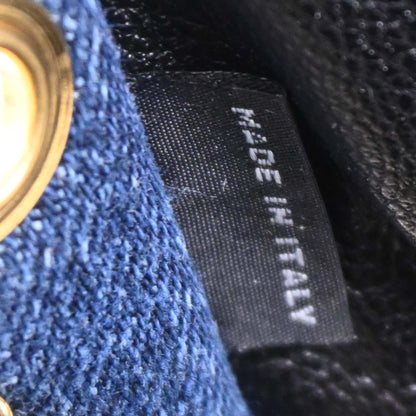 Miu Miu Navy Denim Biker Tote Bag