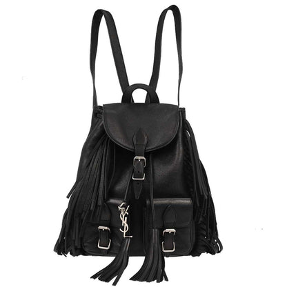 Saint Laurent Black Fringe Festival Backpack