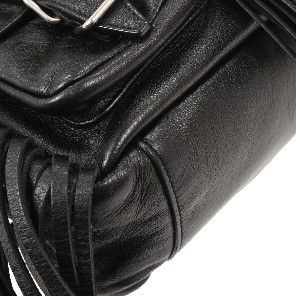 Saint Laurent Black Fringe Festival Backpack