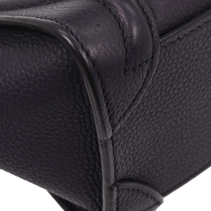 Celine Navy Leather Nano Luggage Tote Bag