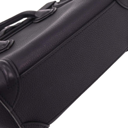 Celine Navy Leather Nano Luggage Tote Bag