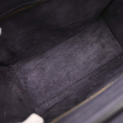 Celine Navy Leather Nano Luggage Tote Bag