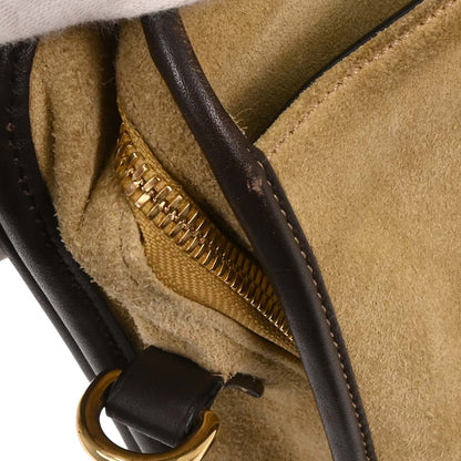 Loewe Beige Suede 2way Shoulder Handbag