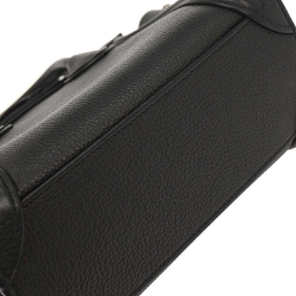 Celine Black Leather Nano Luggage Tote Bag