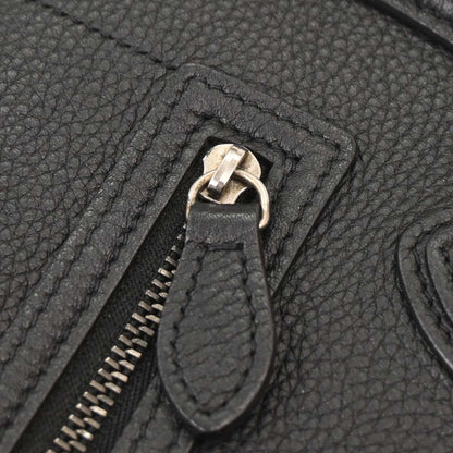 Celine Black Leather Nano Luggage Tote Bag
