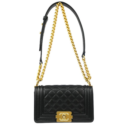 Boy Chanel Black Caviar Small Chain Shoulder Bag