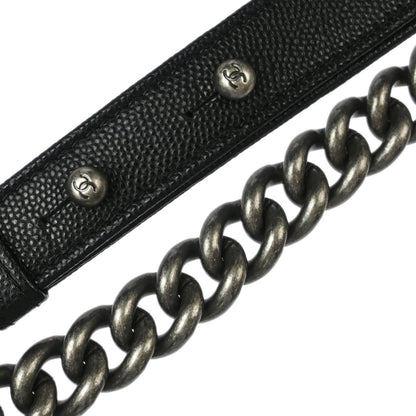Boy Chanel 2017-2018 Black Caviar Chevron Small Chain Shoulder Bag