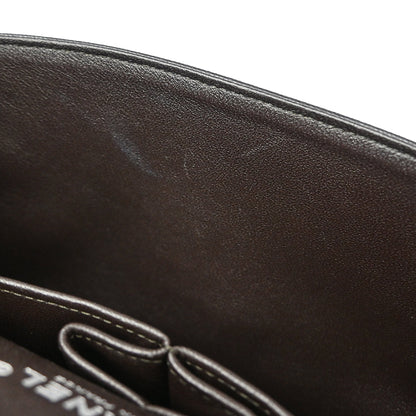Chanel 2018-2019 Brown Calfskin Medium Classic Double Flap Shoulder Bag