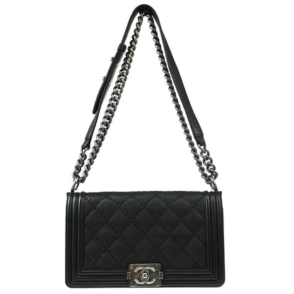Boy Chanel 2015-2016 Black Calfskin Medium Shoulder Bag