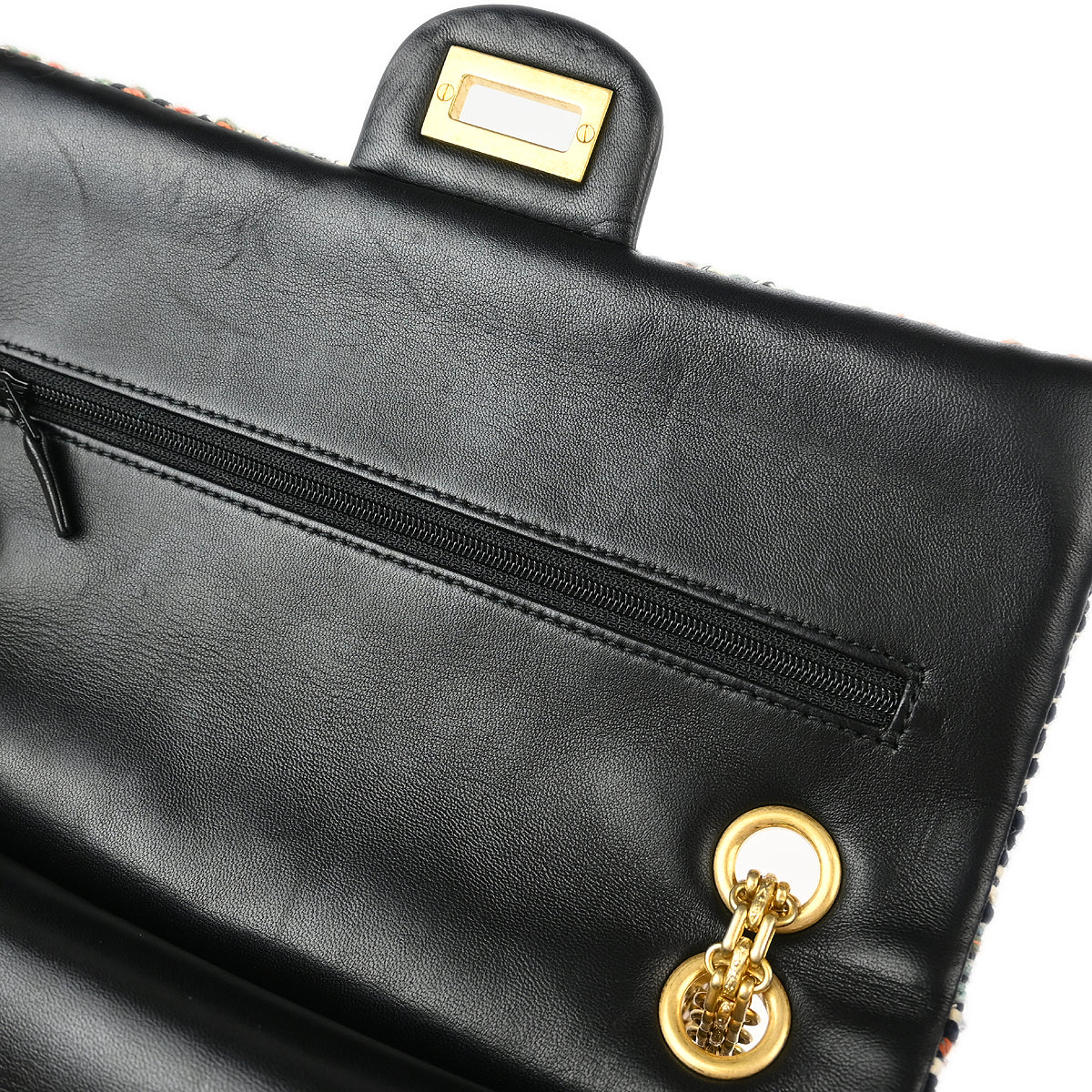 Chanel 2015-2016 Multicolor Tweed 2.55 Medium Classic Double Flap Shoulder Bag