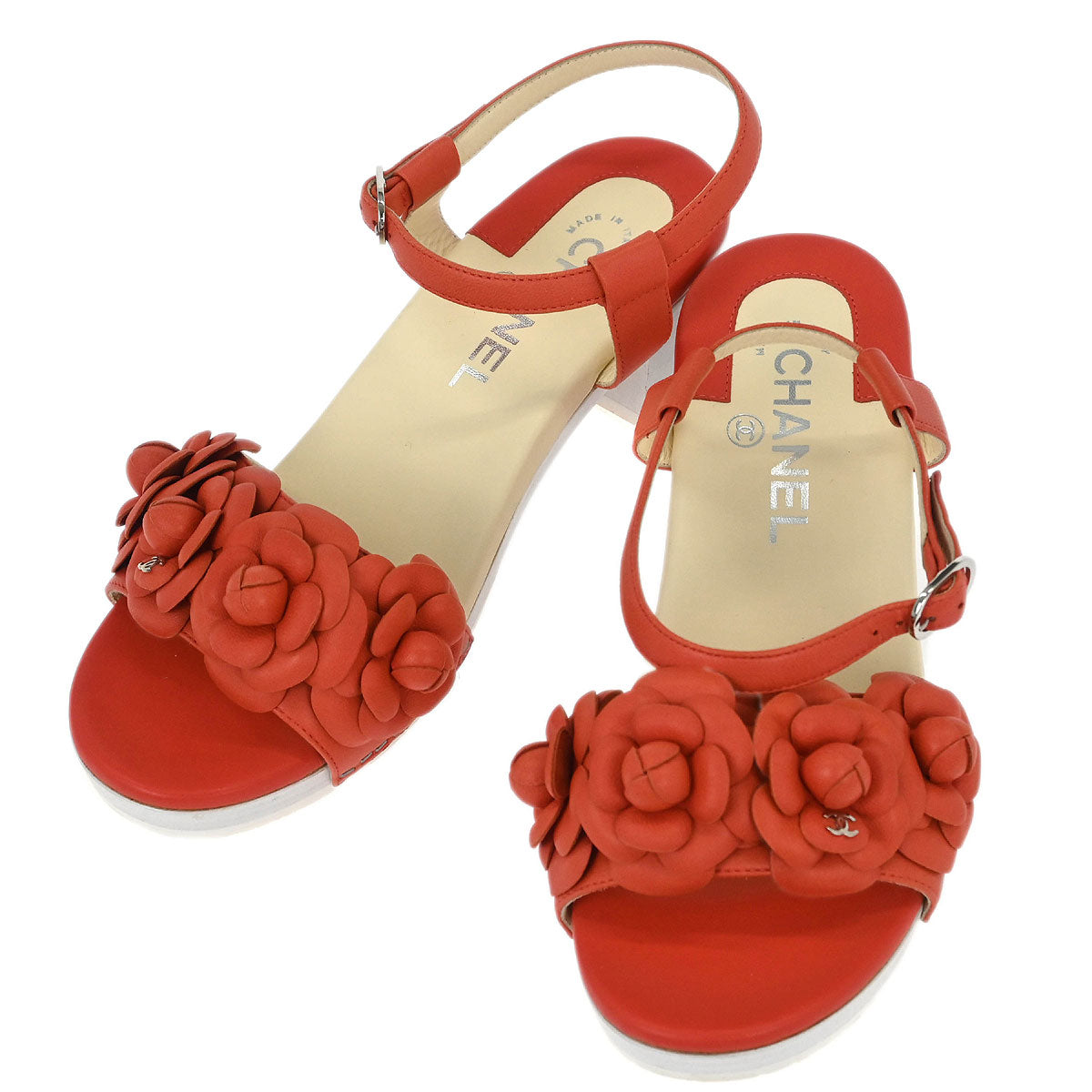 Chanel * Camelia Sandals #37