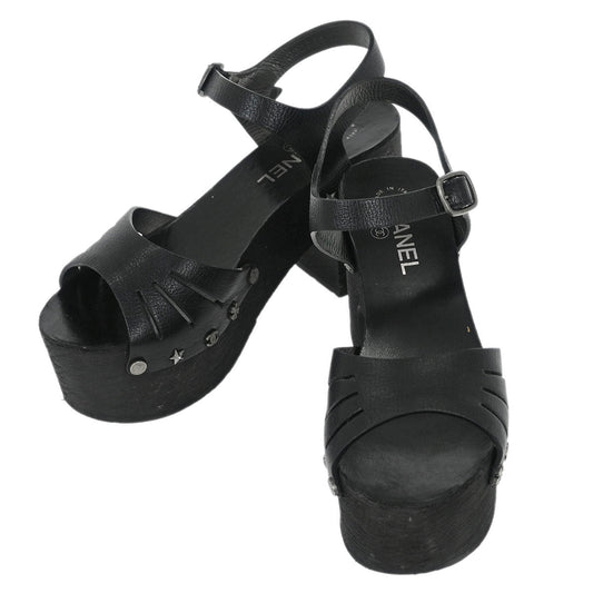 Chanel * Black Shoes Sandals