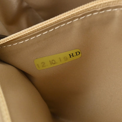 Chanel Beige Satin Sequins Shoulder Bag