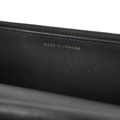 Chanel Black Lambskin Chevron WOC Wallet On Chain