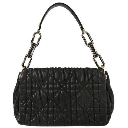 Christian Dior 2010 Black Lambskin Cannage Handbag