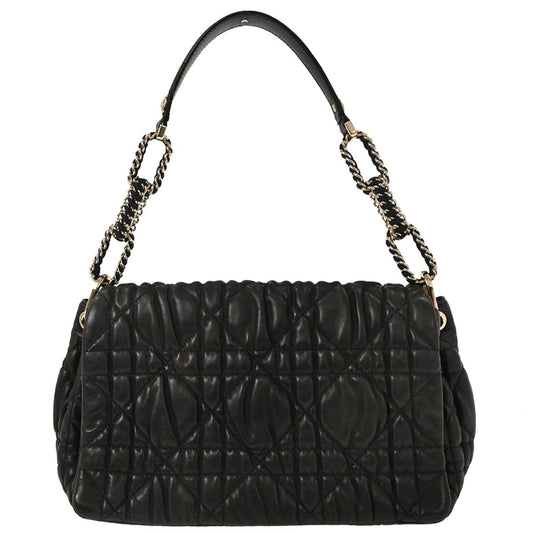 Christian Dior 2010 Black Lambskin Cannage Handbag
