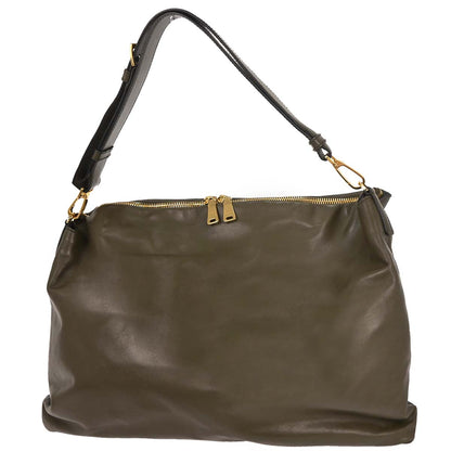 Miu Miu Gray Leather Handbag
