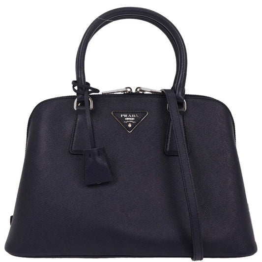 Prada Navy Leather Promenade 2way Shoulder Handbag