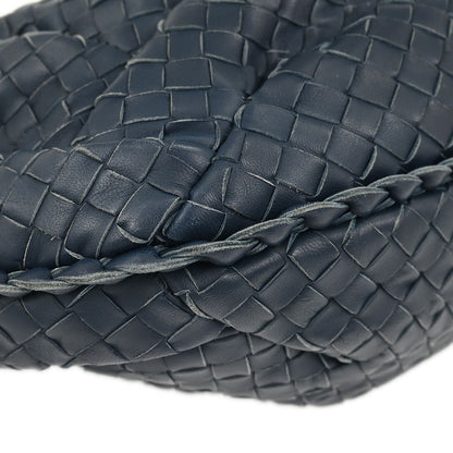 Bottega Veneta Navy Intrecciato Hobo Handbag
