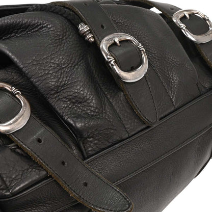 Chrome Hearts Black Leather Gunslinger Backpack