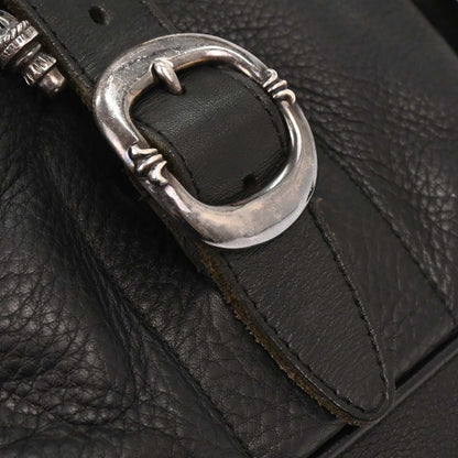 Chrome Hearts Black Leather Gunslinger Backpack