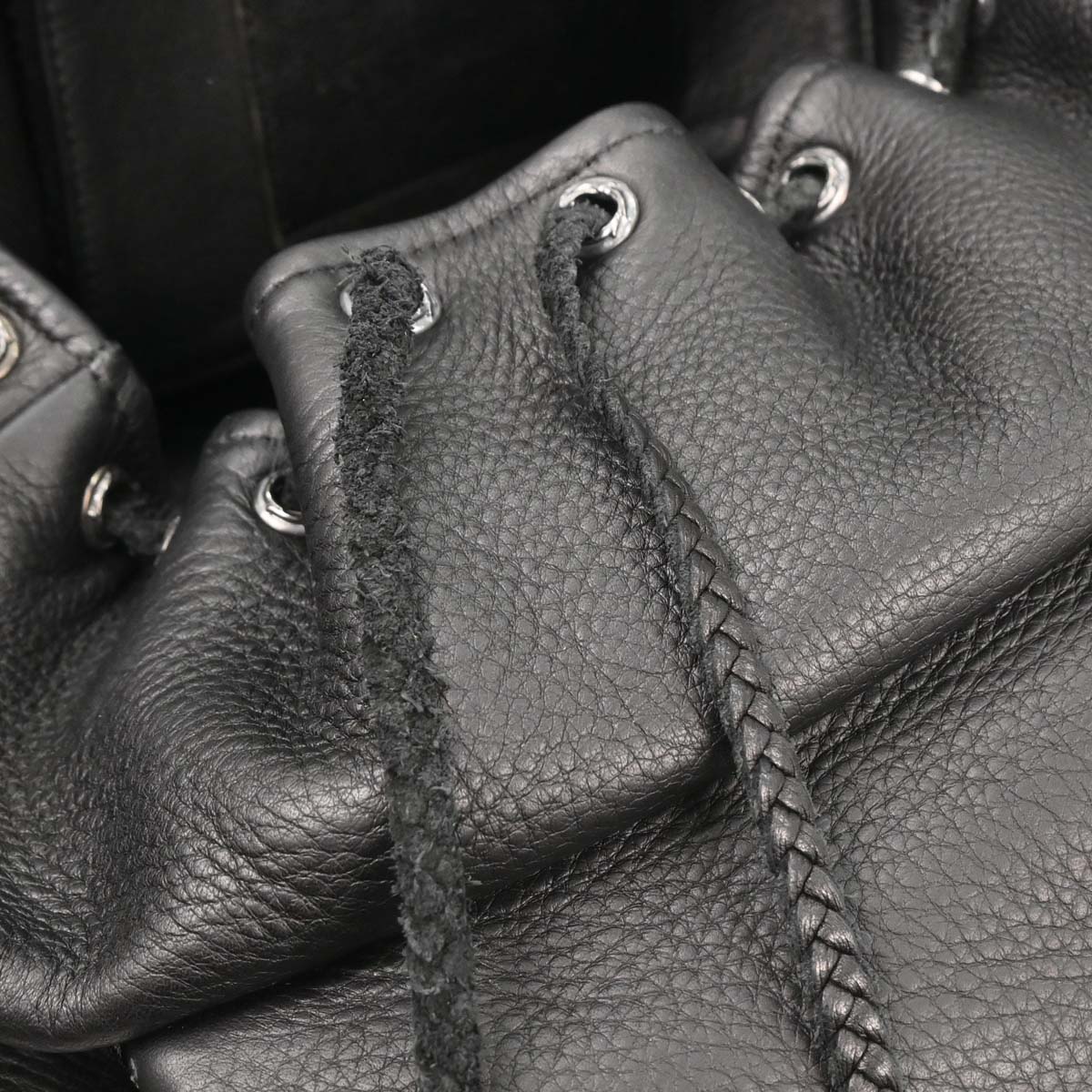 Chrome Hearts Black Leather Gunslinger Backpack
