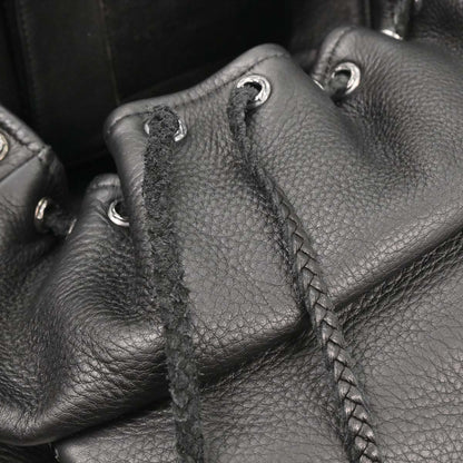 Chrome Hearts Black Leather Gunslinger Backpack