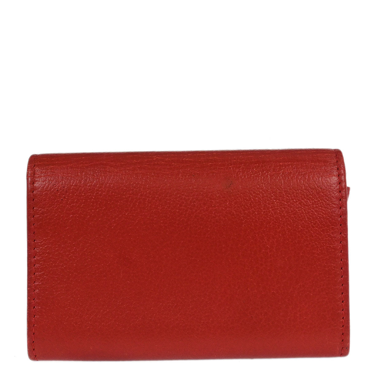 Chanel 2011 Red Calfskin Camellia Coin Purse Wallet