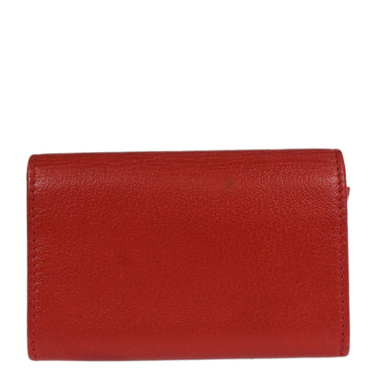 Chanel 2011 Red Calfskin Camellia Coin Purse Wallet
