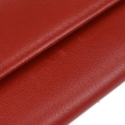 Chanel 2011 Red Calfskin Camellia Coin Purse Wallet