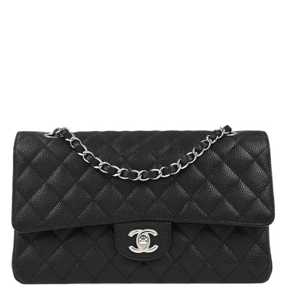 Chanel Black Caviar Medium Classic Double Flap Shoulder Bag
