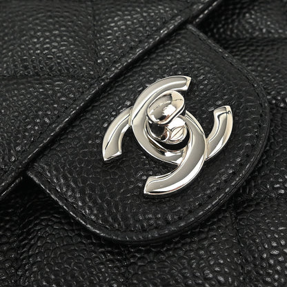 Chanel Black Caviar Medium Classic Double Flap Shoulder Bag